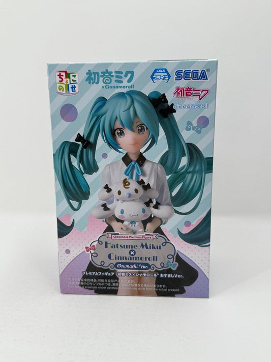 Hatsune Miku x Sanrio cinnamoroll Chokonose Premium Figure New Osumashi ver.